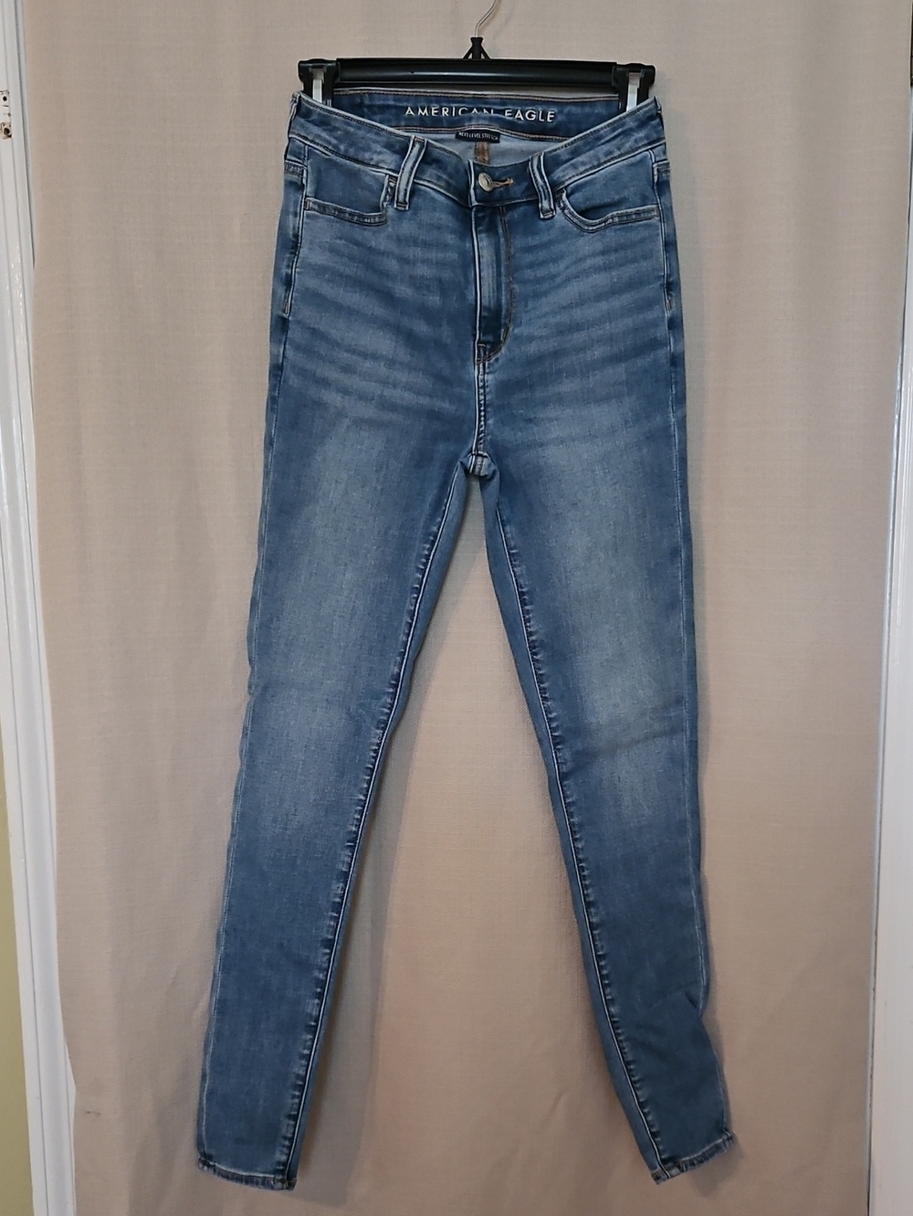 American Eagle Outfitters Women's Medium Blue High-Rise Skinny Jeans
